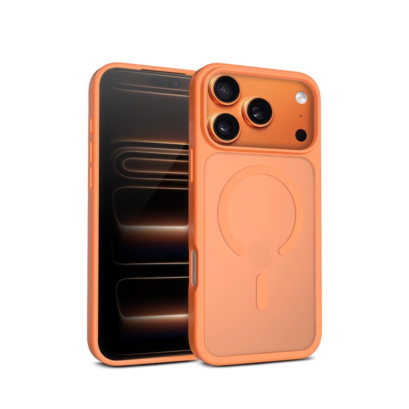 Etui Hybrid Matte Magnetic Etui MagSafe iPhone 17 Pro Max Pomarańczowe
