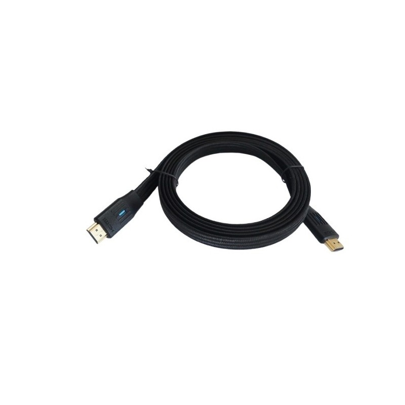 Kabel HDMI v 2.1 płaski 3m czarny