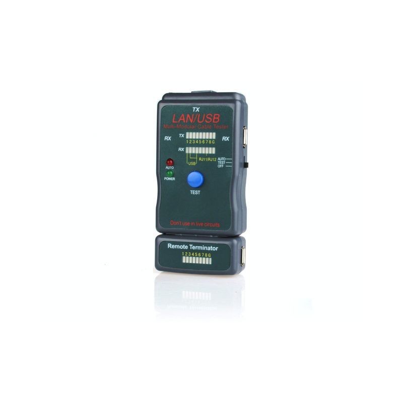 Tester diodowy kabli RJ4 5,RJ11,UTP,STP,USB AA/AB