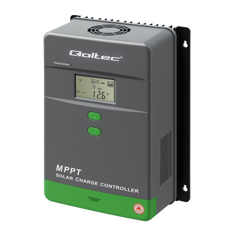 Solarny regulator ładowania MPPT z czujnikiem temperatury 60A | 12V/24V | LCD | Bluetooth | APP | GEL | LiFePO4
