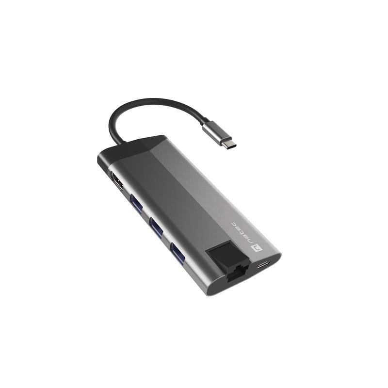 Stacja dokująca Multiport Fowler Plus USB-C PD, 3x USB 3.0, HDMI 4K, RJ45, SD, micro SD