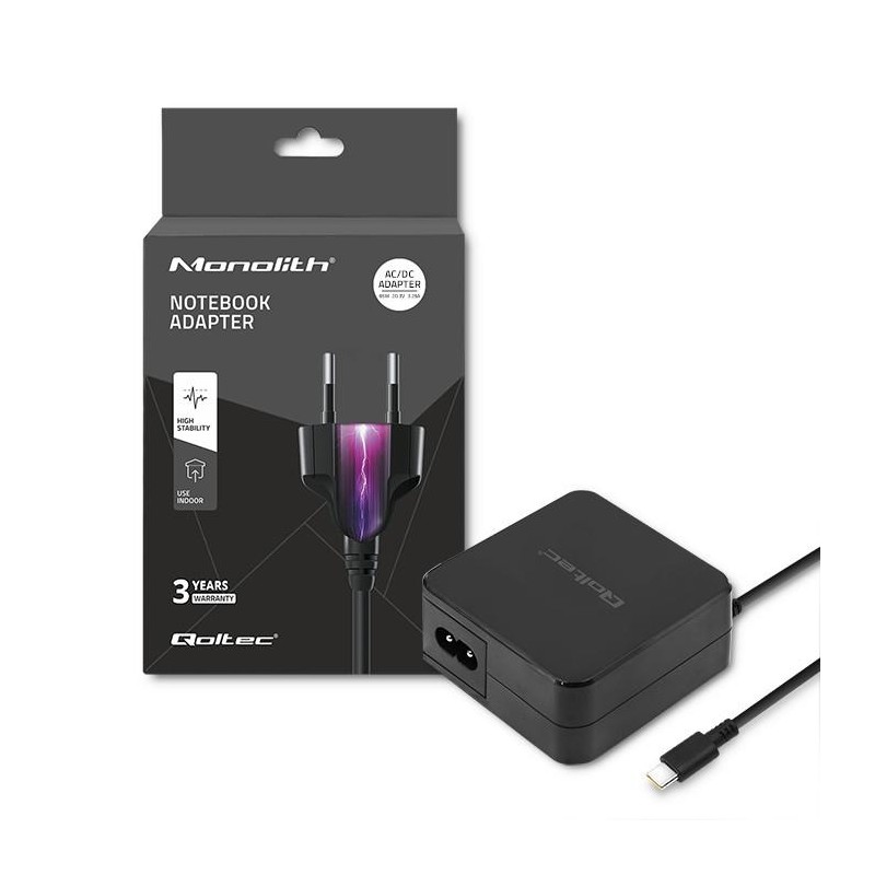 Zasilacz sieciowy 65W | 5-20.3V | 2-3.25A | USB typ C | PD
