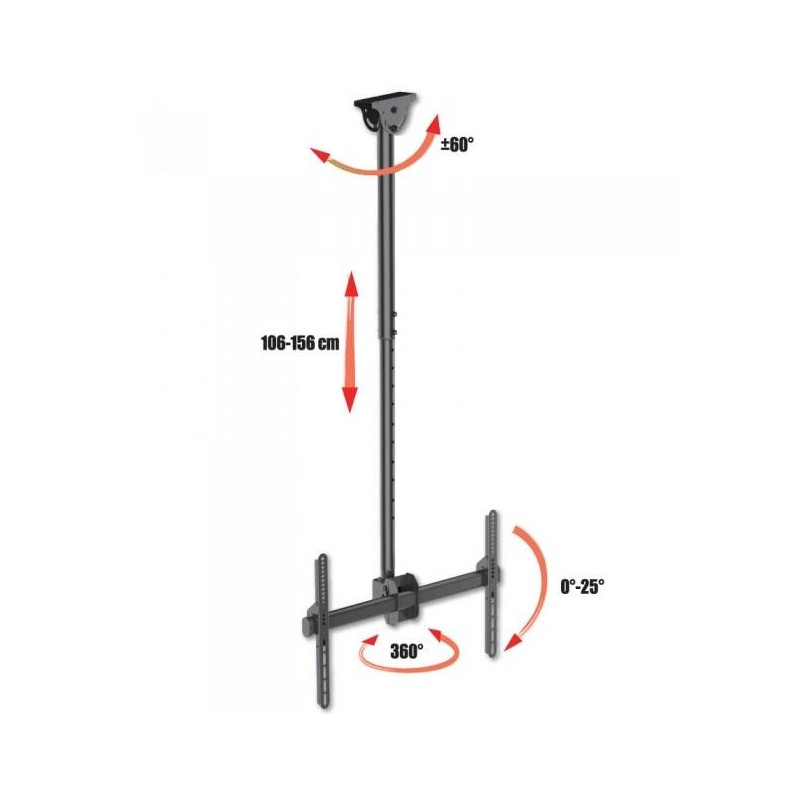 Uchwyt sufitowy LCD/LED 37-70cali czarny 50kg