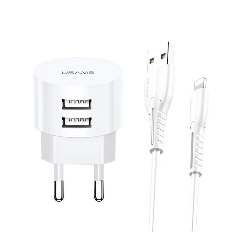 Ładowarka sieciowa T20 2xUSB 2,1A Lightning