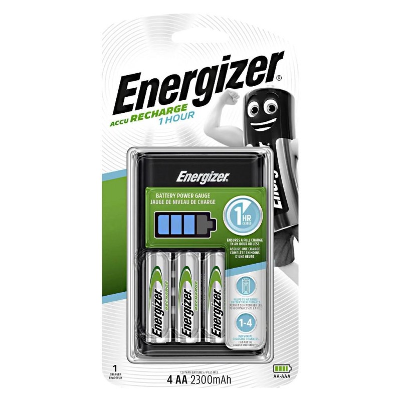 Ładowarka akumulatorowa NI-MH 1 HOUR + 4x akumulator R6/AA 2300mAH