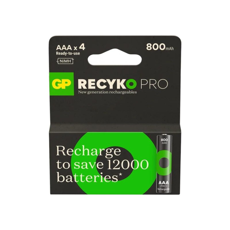 Akumulatorki R03/AAA Ni-MH 800mAh blister 4szt. GP RECYKO PRO