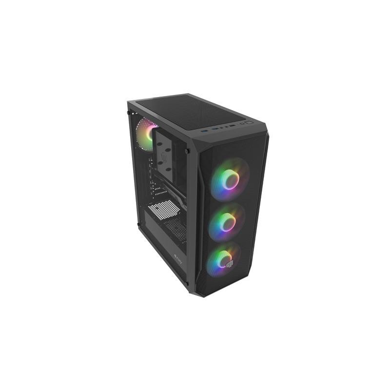 Obudowa Fury Shobo SH4F RGB Midi Tower z oknem Czarna