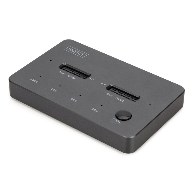 Stacja dokująca dysków z funkcją klonowania | USB-C 3.2 Gen2 10Gbps | SSD M.2 NVMe (max. 2x 4TB) | Funkcja Offline Clone | Czarna