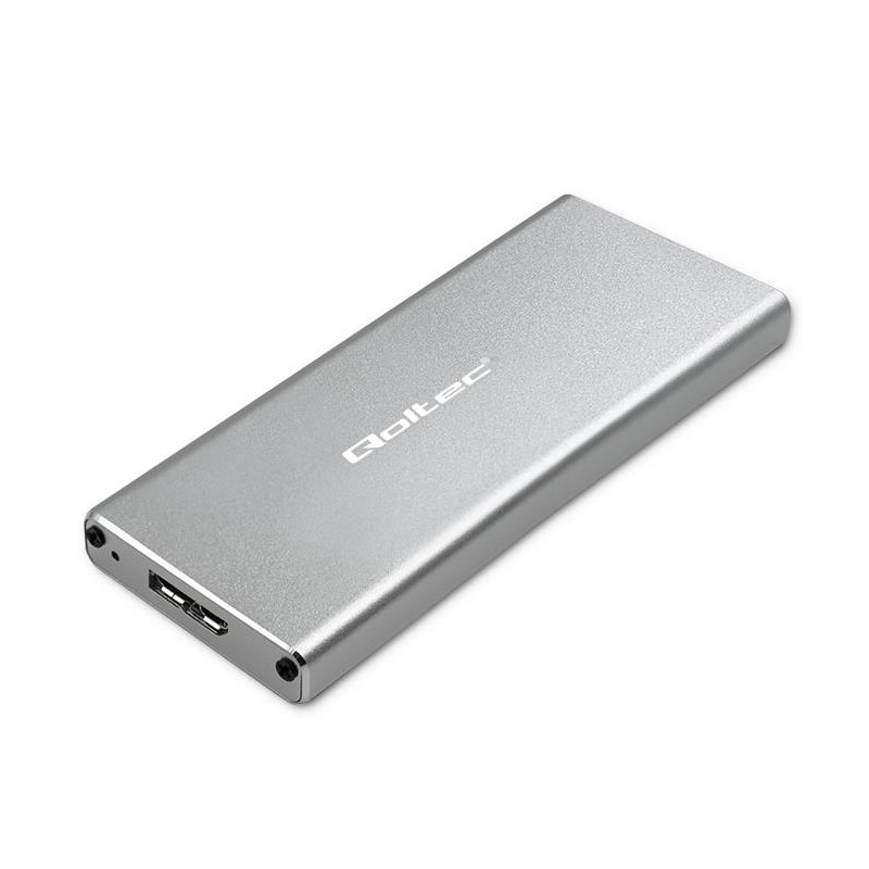 Obudowa | kieszeń na dysk M.2 SSD | SATA | NGFF | USB 3.0 | Superspeed 5Gb/s | 2TB | Srebrna