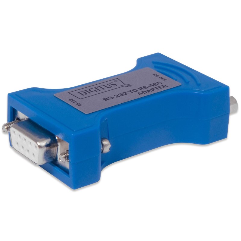 Konwerter / Adapter RS232 (DB9) żeński do RS485 (DB9) męski + 3-pinowa listwa śrubowa | Dystans 1200m (RS-485), 5m (RS-232)