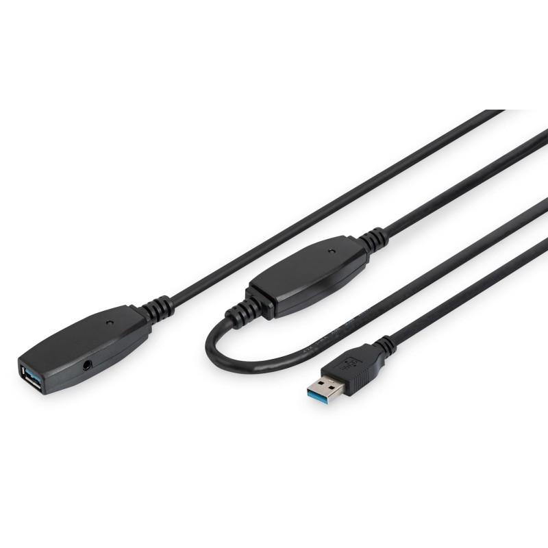 Kabel przedłużający USB 3.0 SuperSpeed Typ USB A/USB A M/Ż aktywny Czarny 10m