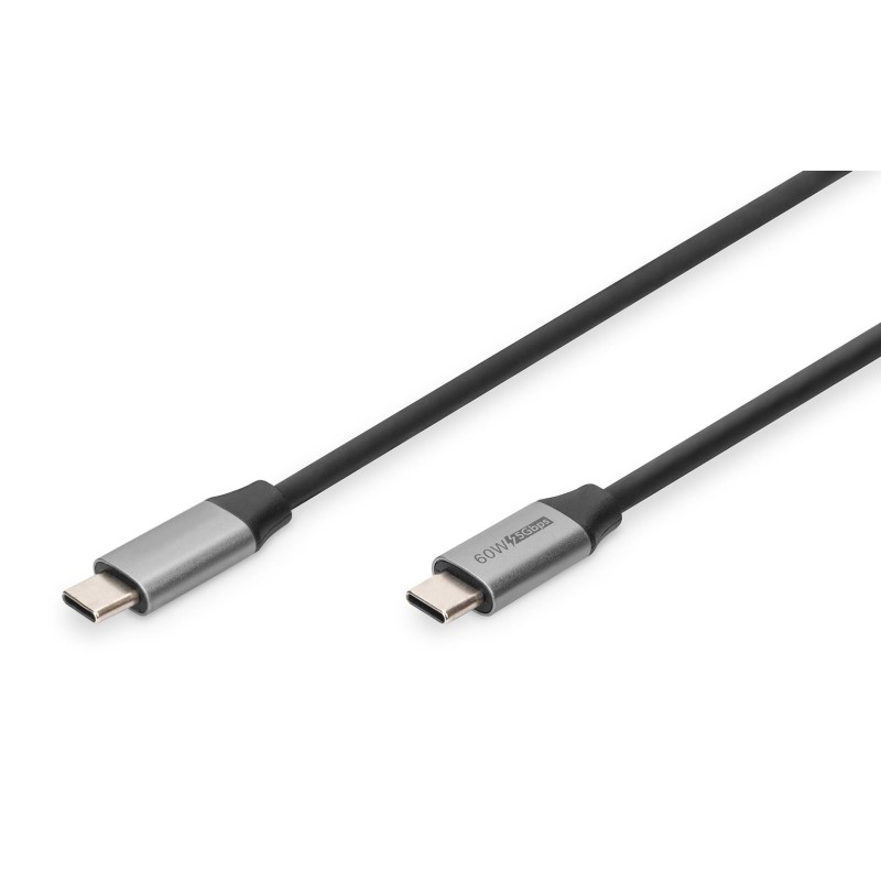Kabel połączeniowy USB 3.0 60W/5Gbps Typ USB C/USB C M/M 1m Czarny