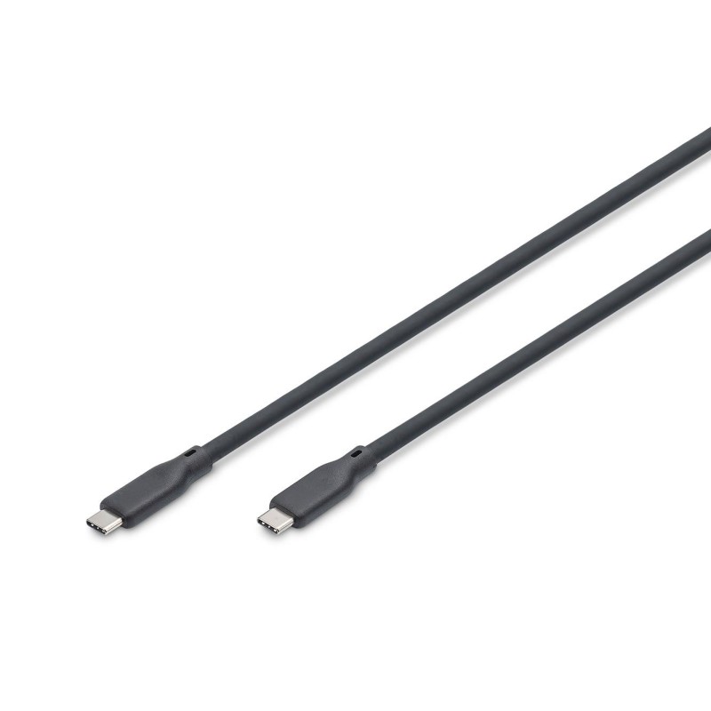 Kabel połączeniowy silikonowy USB-C - USB-C, USB 3.2 Gen2 10G 4K 100W, 1m Czarny
