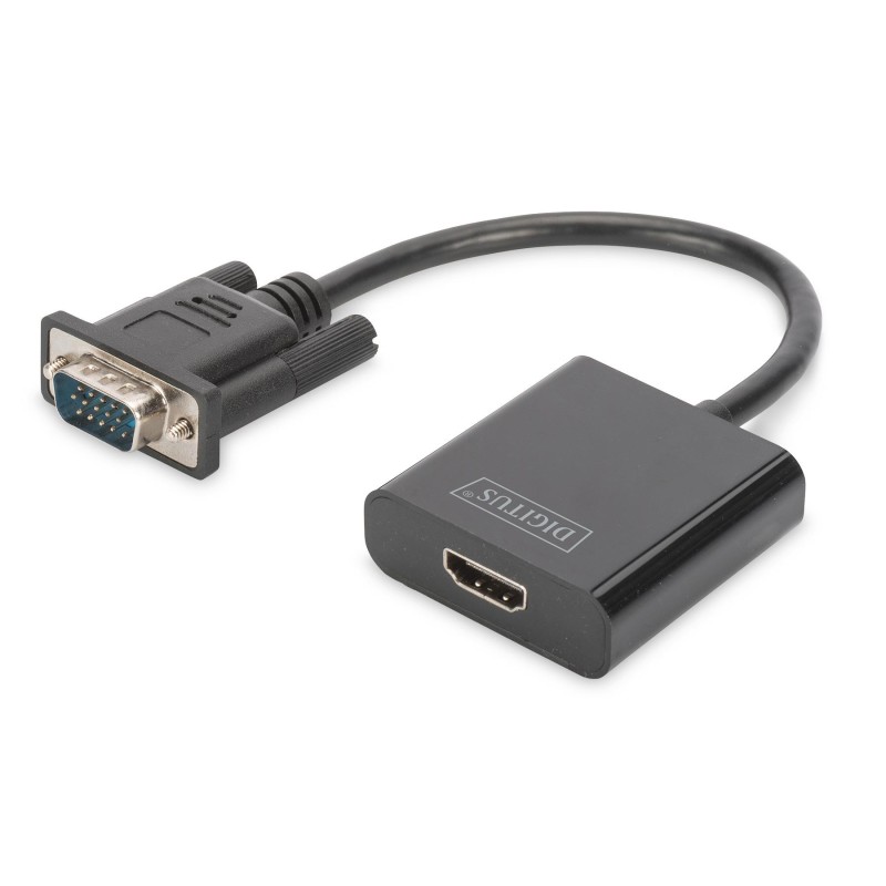 Konwerter/adapter audio-video VGA do HDMI, 1080p FHD, z audio 3.5mm MiniJack