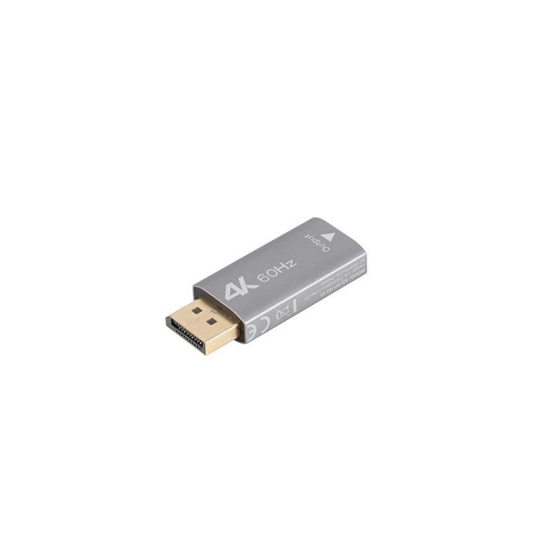 Adapter Displayport(M)- HDMI(F)4K srebrny