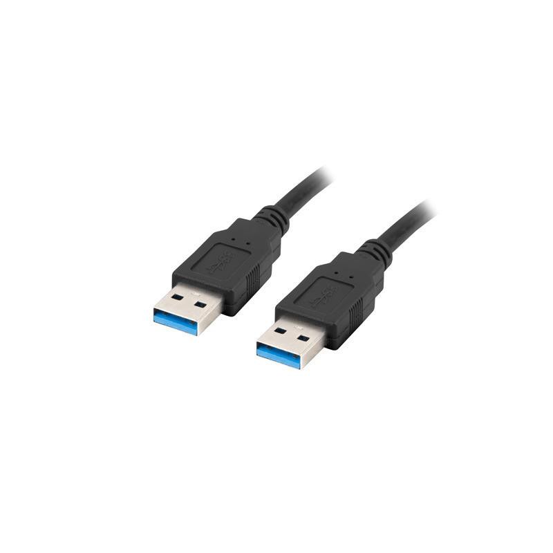 Kabel USB-A M/M 3.0 0.5m Czarny