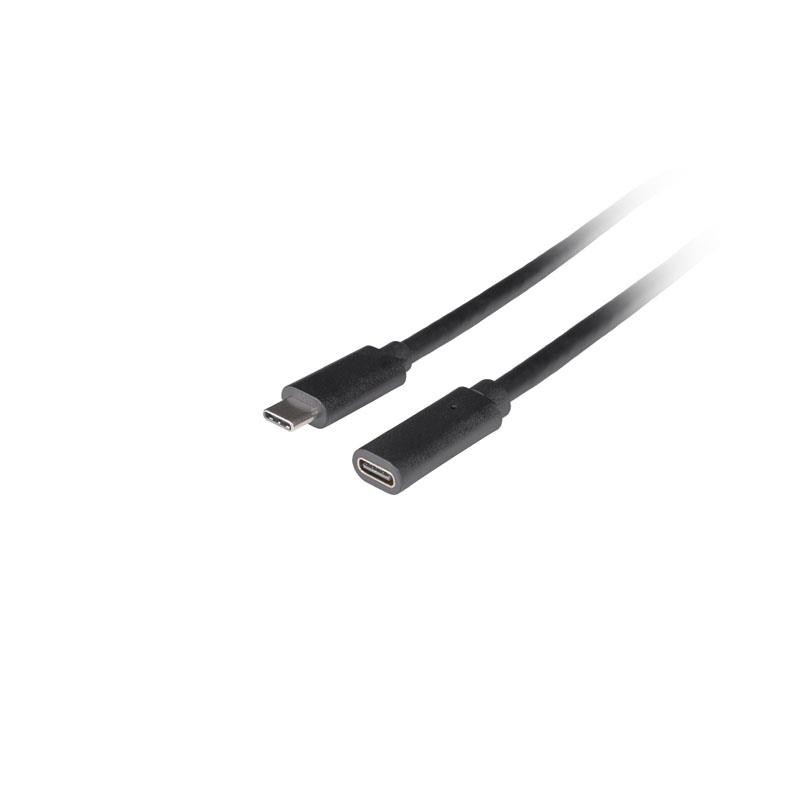 Przedłużacz USB-C M/F 3.1 0.5m czarny