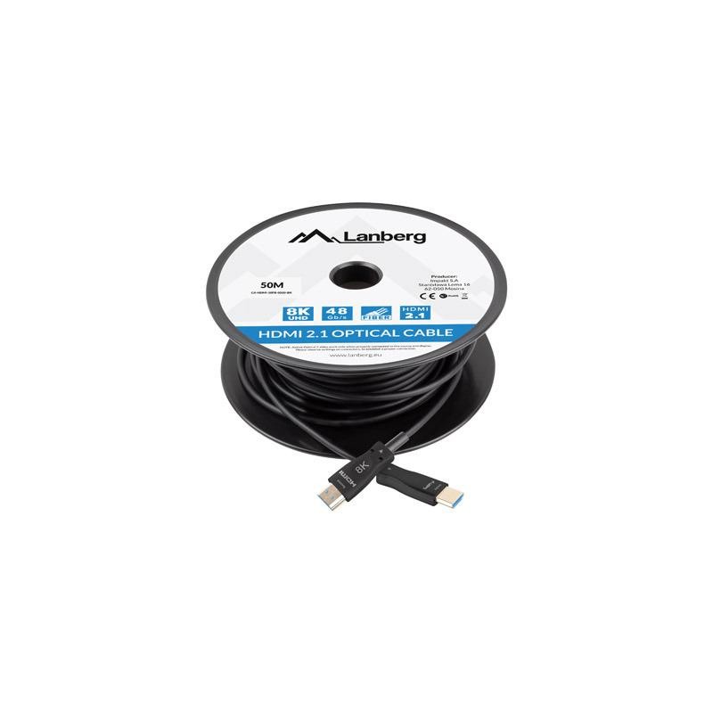 Kabel HDMI M/M v2.1 50M 8K czarny optyczny AOC