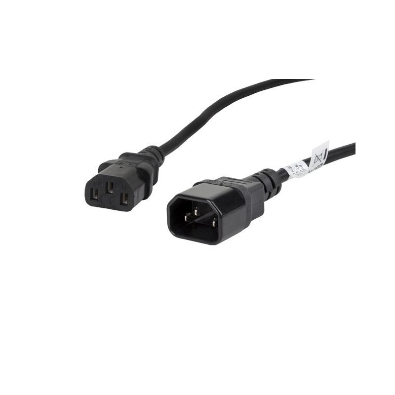 Przedłużacz kabla zasilającego IEC 320 C13 - C14 VDE 1.8M czarny