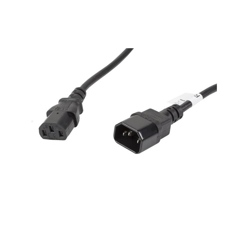 Przedłużacz kabla zasilającego IEC 320 C13 - C14 VDE 5M czarny