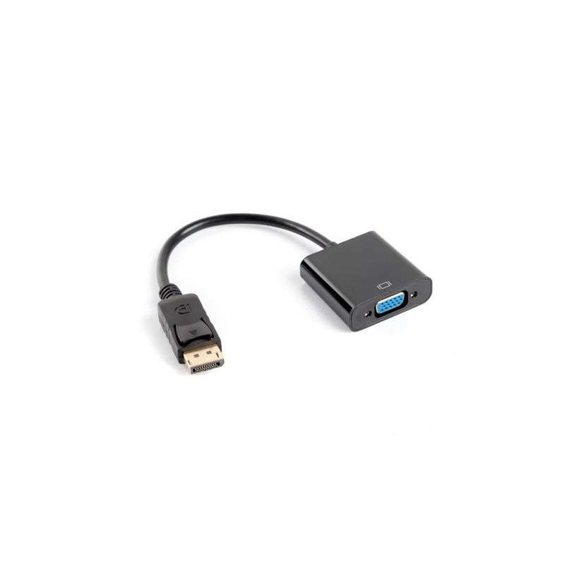 Adapter DisplayPort (M) -> VGA 15 pin (F) czarny na kablu