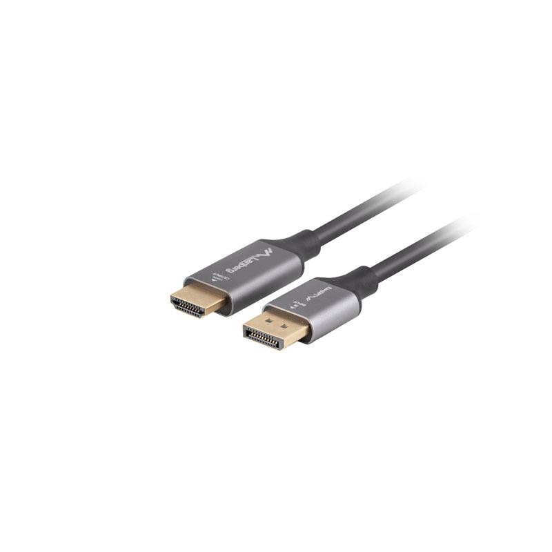 Kabel Displayport(M)-HDMI(M) 1M 4K czarno-srebrny