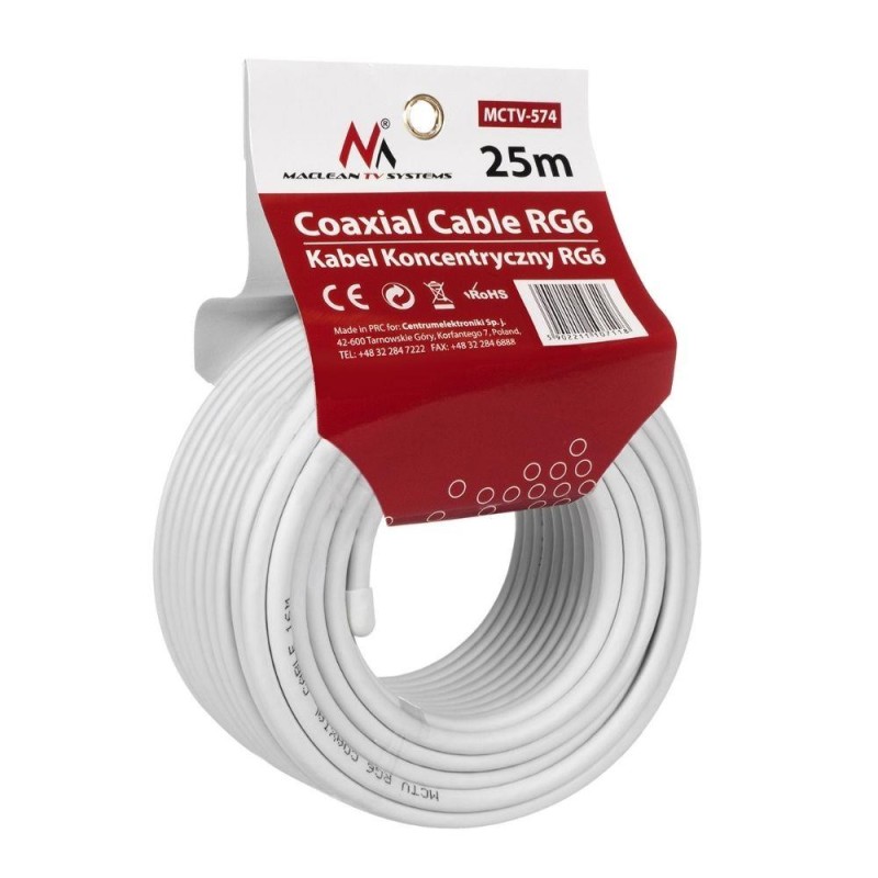 Kabel koncentryczny 1.0CCS RG6 25m MCTV-574