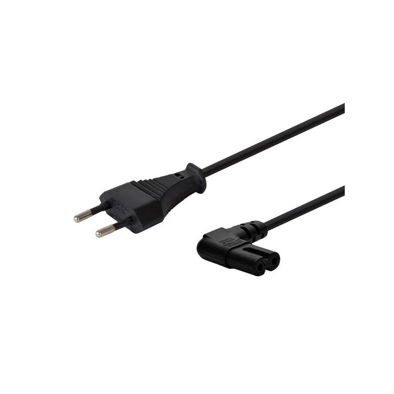 Kabel zasilający 2pin, C7 kątowy męski, 3m, CL-144