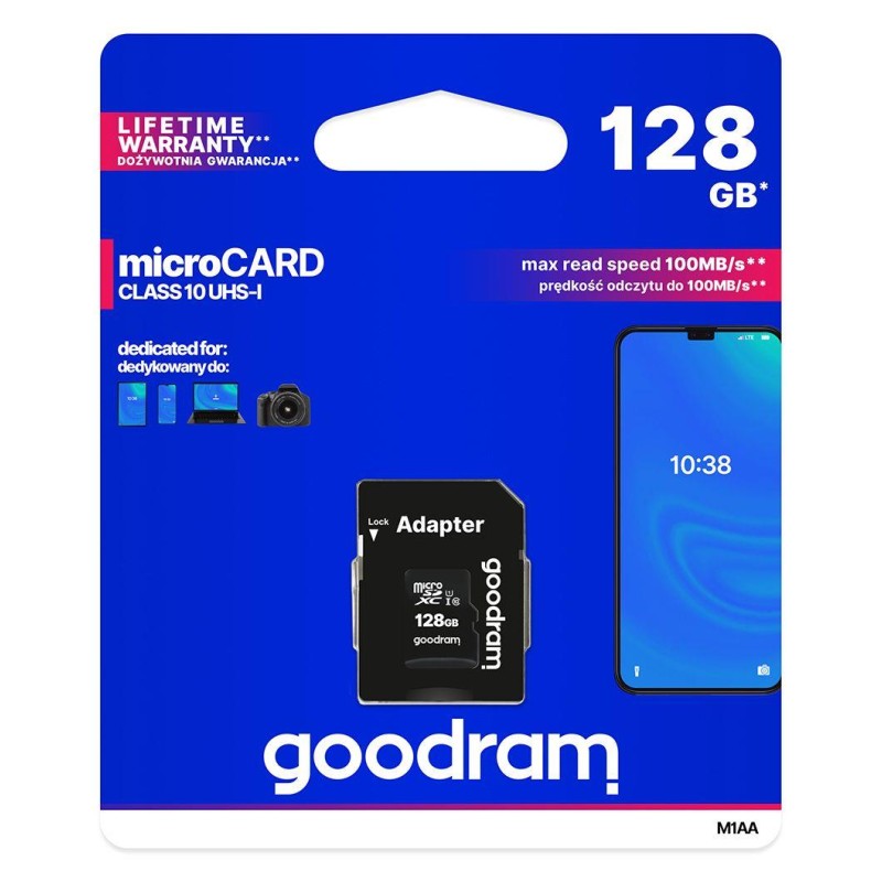 Karta pamięci microSDHC 128GB CL10 UHS I + adapter