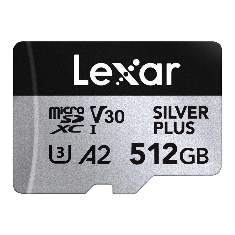 Karta pamięci microSD 512GB C10 A2 U3 V30 205/150MB/s Silver Plus