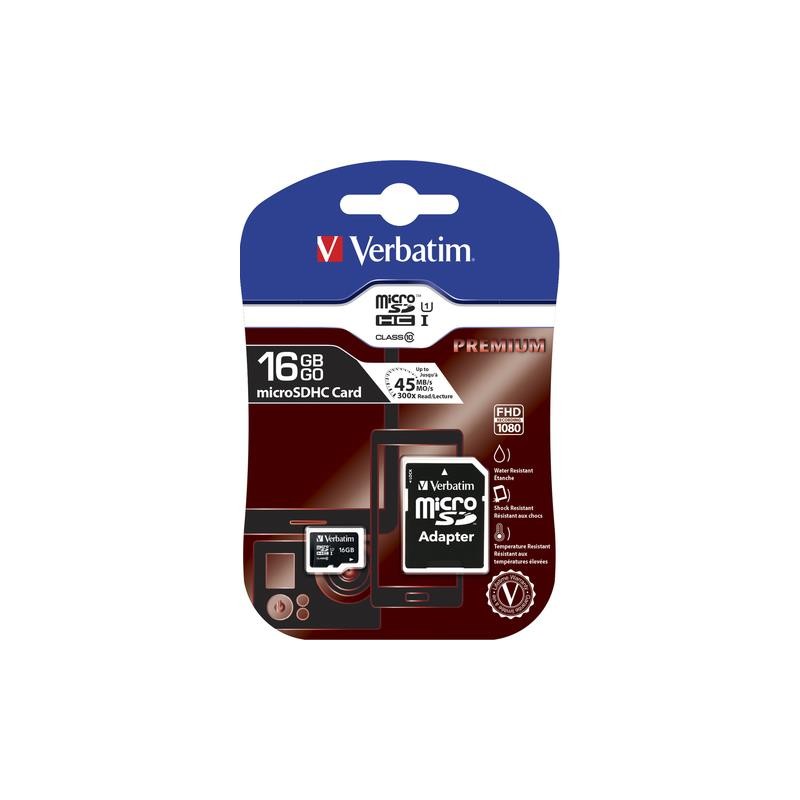 Karta Micro SDHC 16GB Class10 UHS-I + Adapter