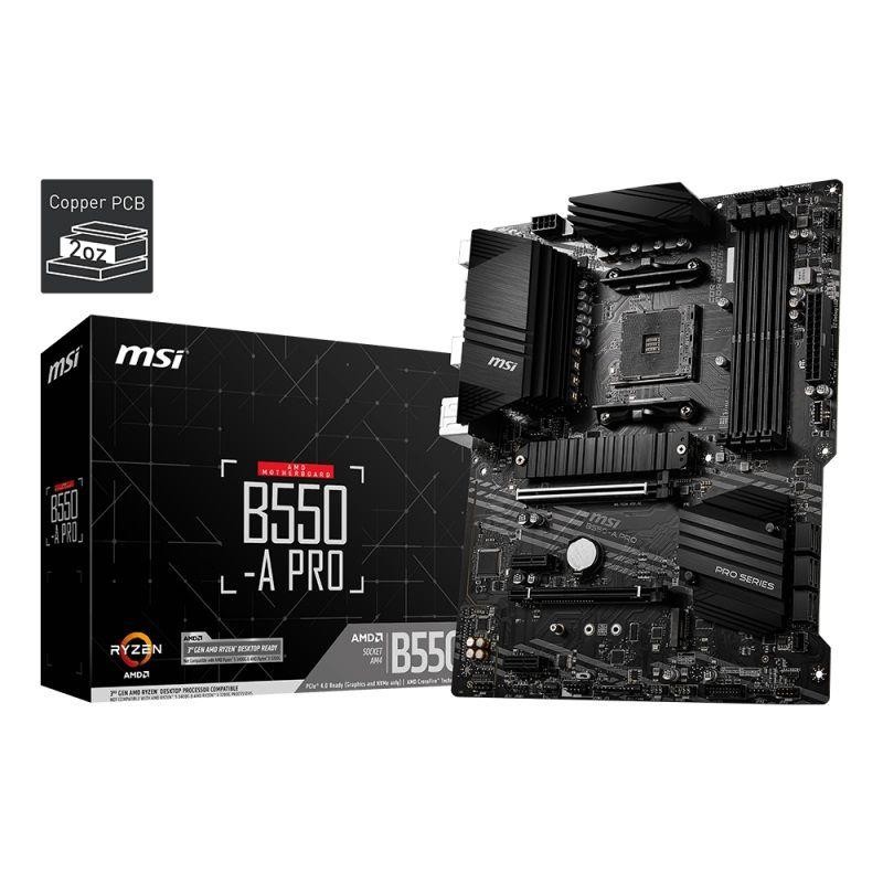 Płyta główna B550 A-PRO AM4 4DDR4 HDMI/DP M.2 ATX
