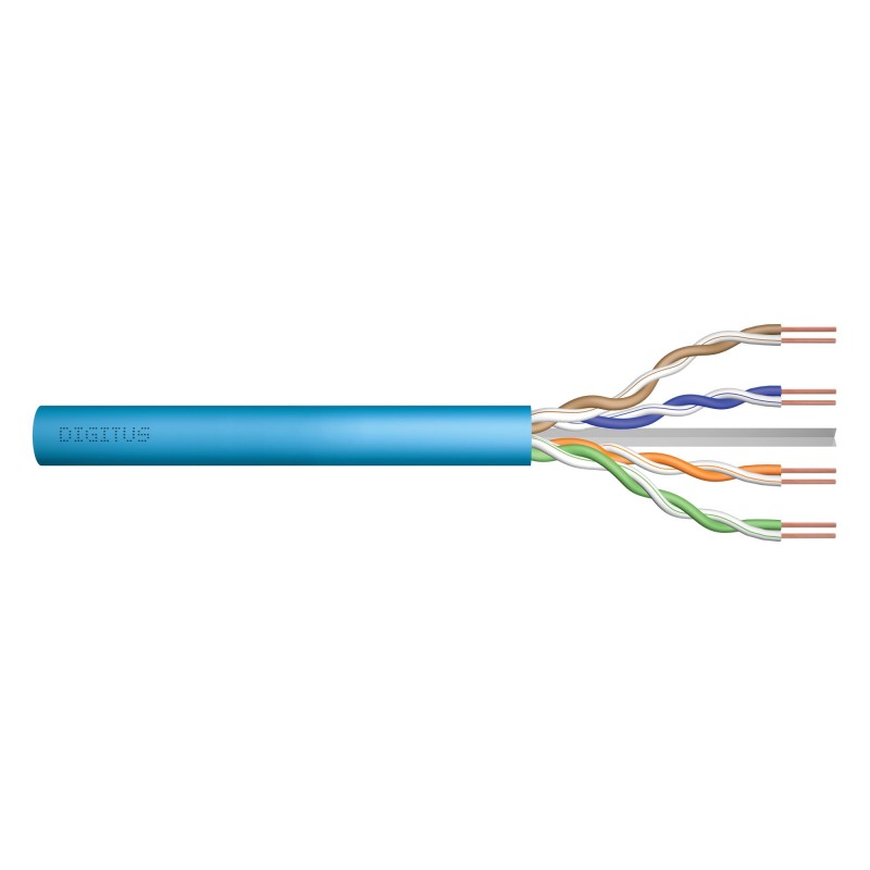 Kabel teleinformatyczny instalacyjny kat.6A, U/UTP, Dca, AWG 23/1, LSOH, 50m, niebieski