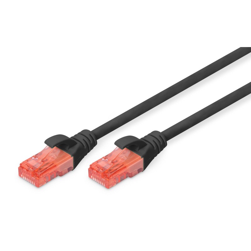 Patch cord U/UTP kat.6 PVC 5m czarny
