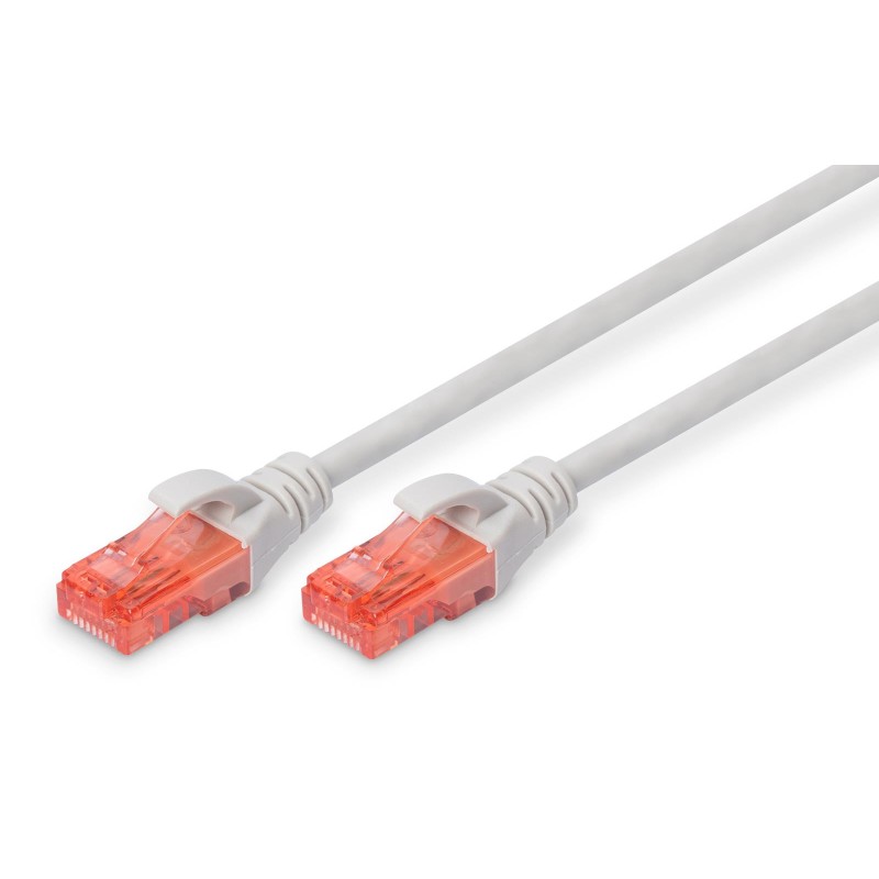 Patch cord U/UTP kat.6 PVC 10m szary