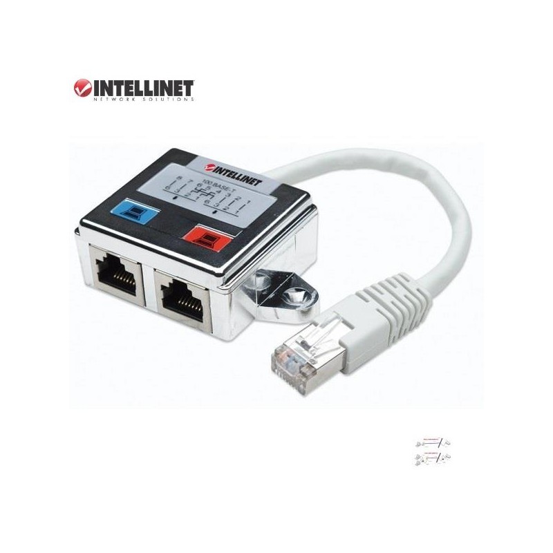 Rozdzielacz RJ45x2 ekranowany