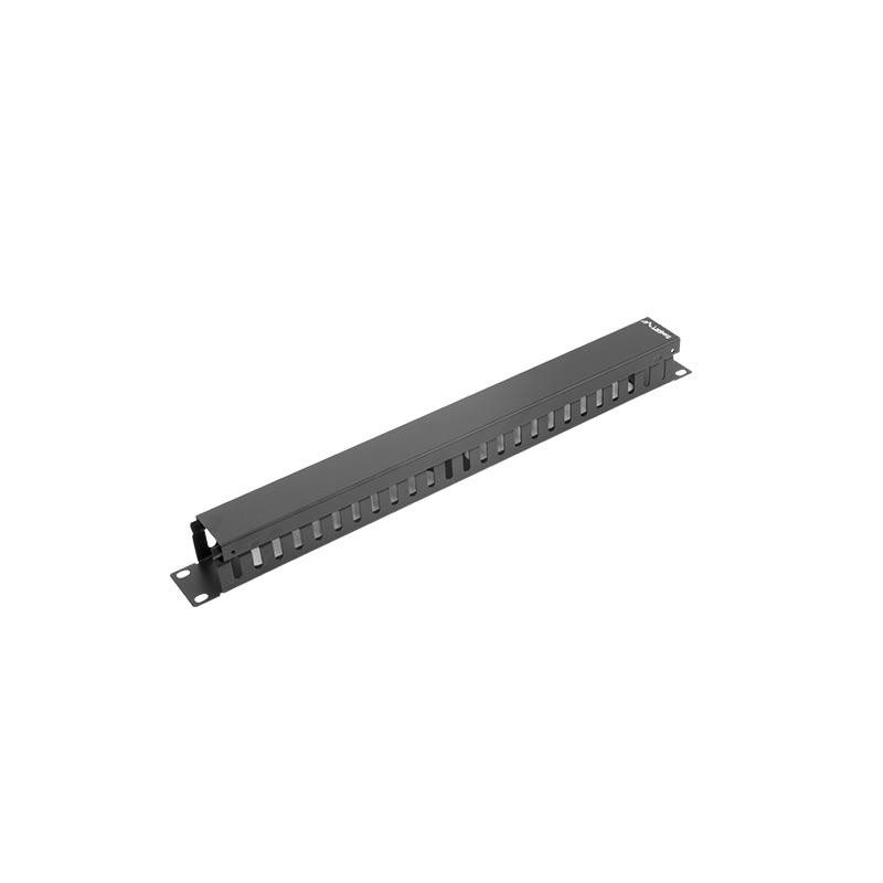 Organizer kabli do szaf 19 cali 1U Typ A czarny AK-1201-B
