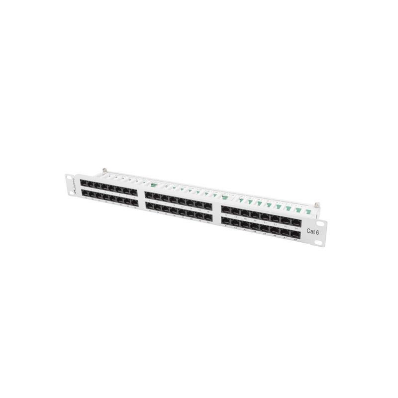 Patch Panel 48 Port 1U Kat.6 szary