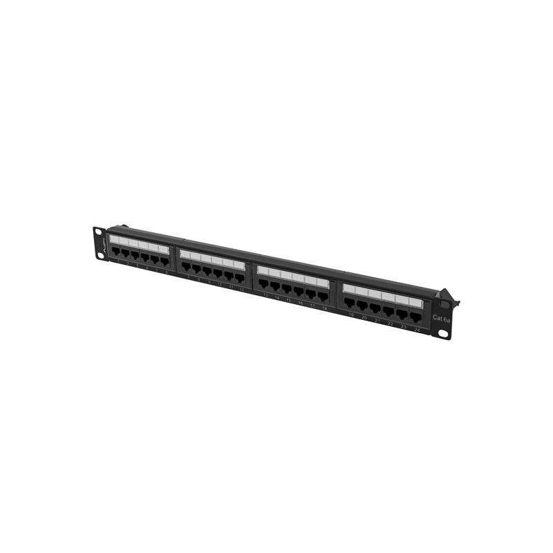 Patchpanel 24 port 1U KAT6A PPUA-1024-B Czarny