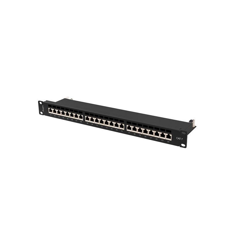 Patchpanel 24 port 1U KAT7 EK. PPS7-1024-B Czarny