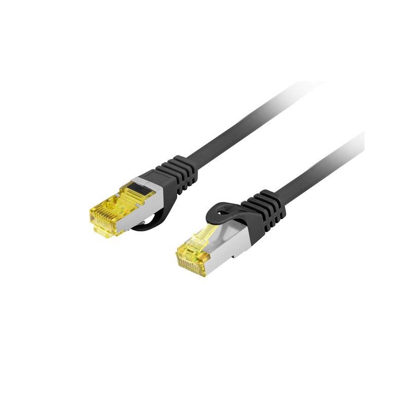 Patchcord kat.6a S/FTP LSZH CU 0.5m fluke passed czarny