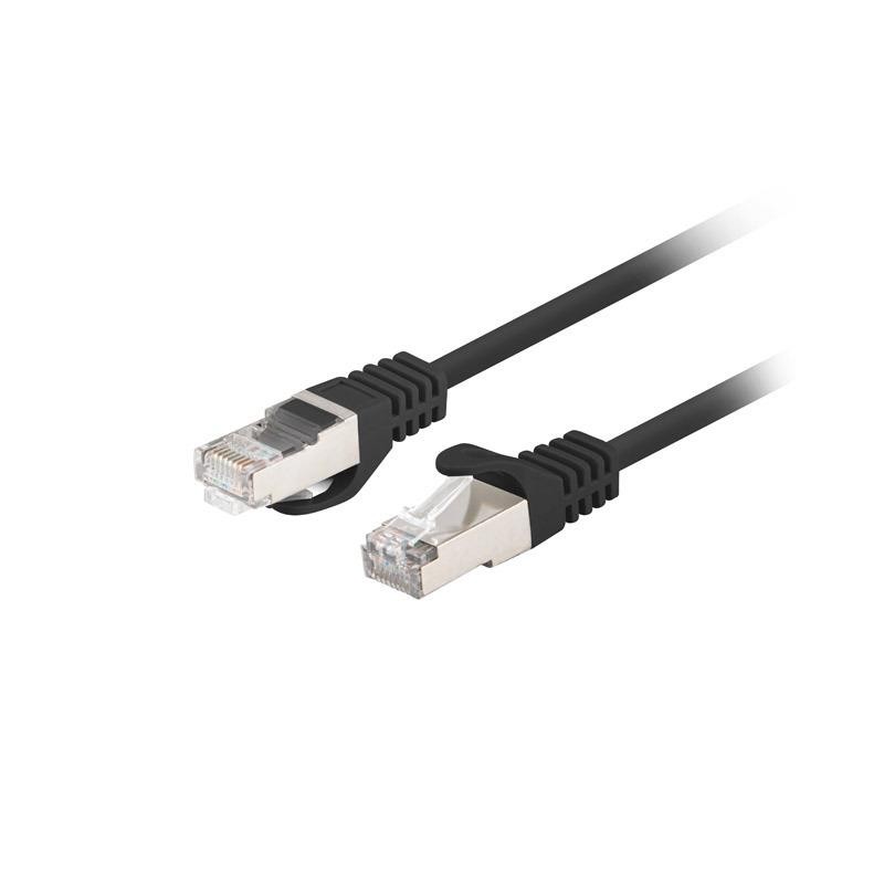 Patchcord kat.6 FTP 0.5m czarny Fluke 10-pak