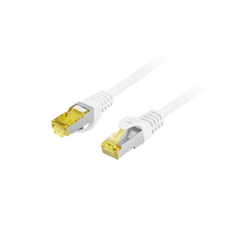 Patchcord kat.6a s/ftp lszh cu 0.5m biały fluke passed