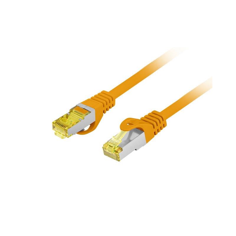 Patchcord kat.6a s/ftp lszh cu 0.5m pomarańczowy fluke passed