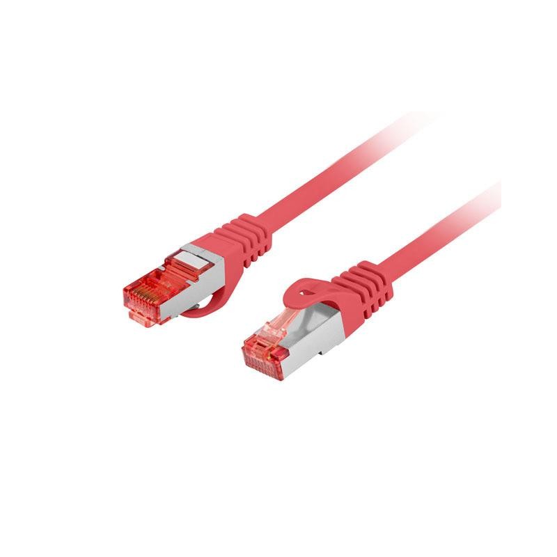 Patchcord kat.6 s/ftp lszh cu 0.5m czerwony fluke passed