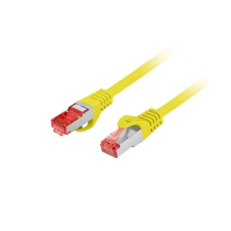 Patchcord kat.6 s/ftp lszh cu 2m żółty fluke passed
