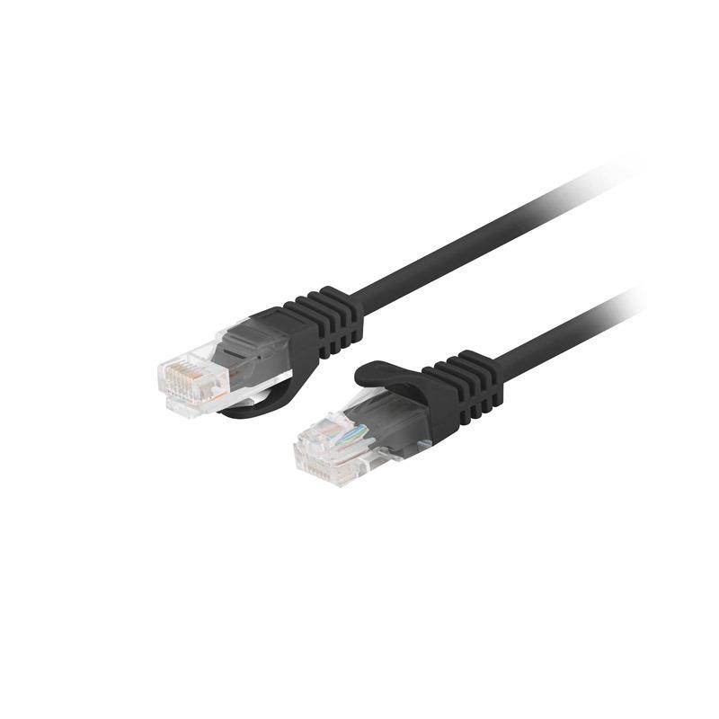 Patchcord kat.6 UTP 7.5 m czarny fluke