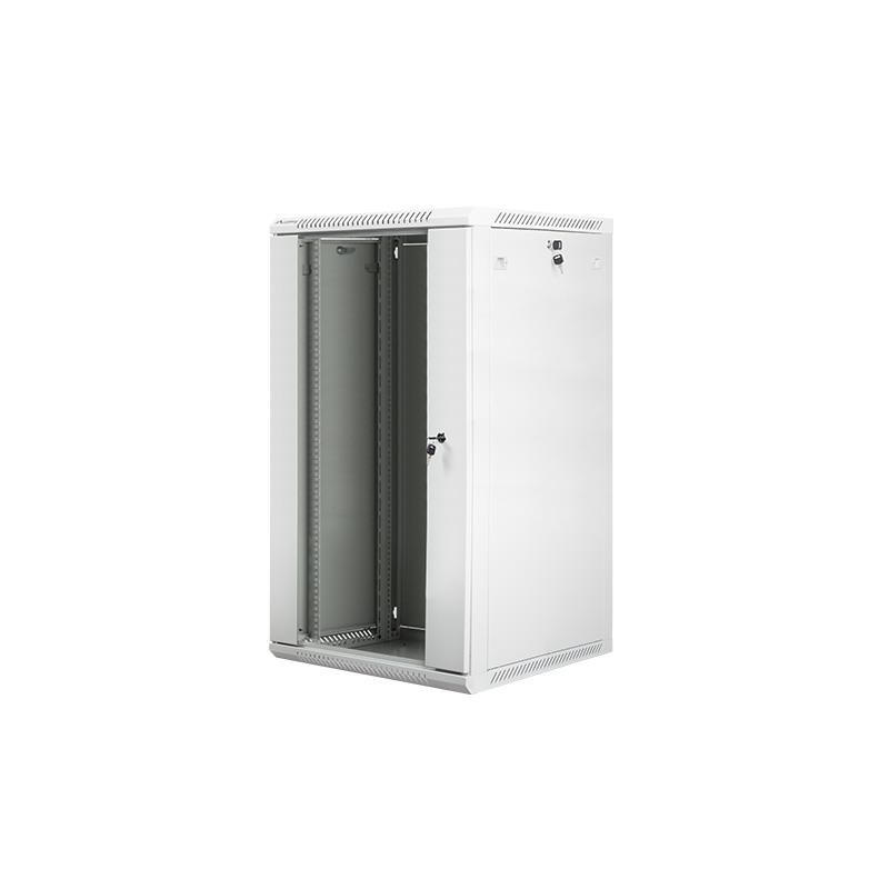 Szafa instalacyjna wisząca 19 22U 600X600mm szara (drzwi szklane)