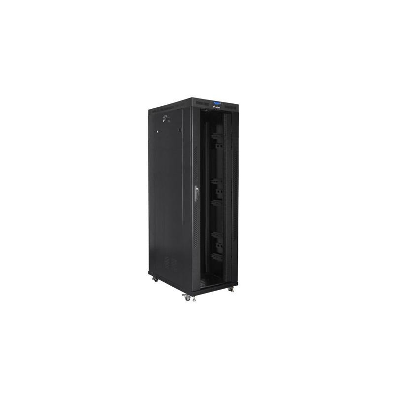 Szafa instalacyjna rack stojąca 19 42U 800x1200 czarna, drzwi szklane LCD (Flat pack)