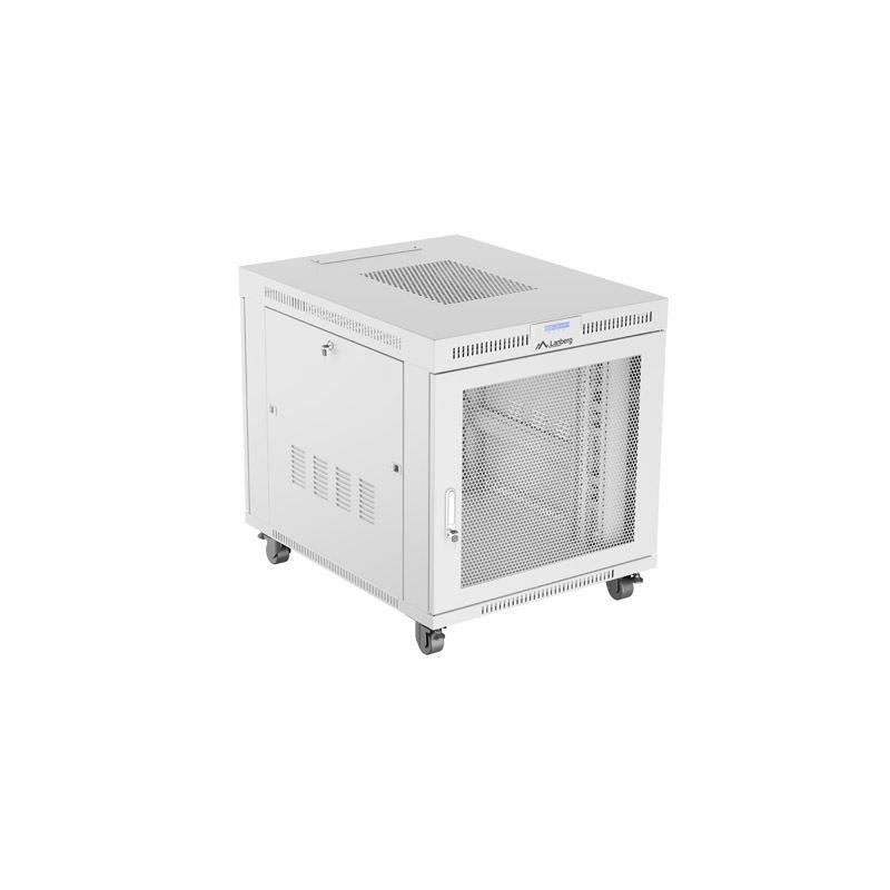 Szafa instalacyjna rack stojąca 19 cali 15U 800x1000 drzwi perforowane LCD szara (Flat pack)